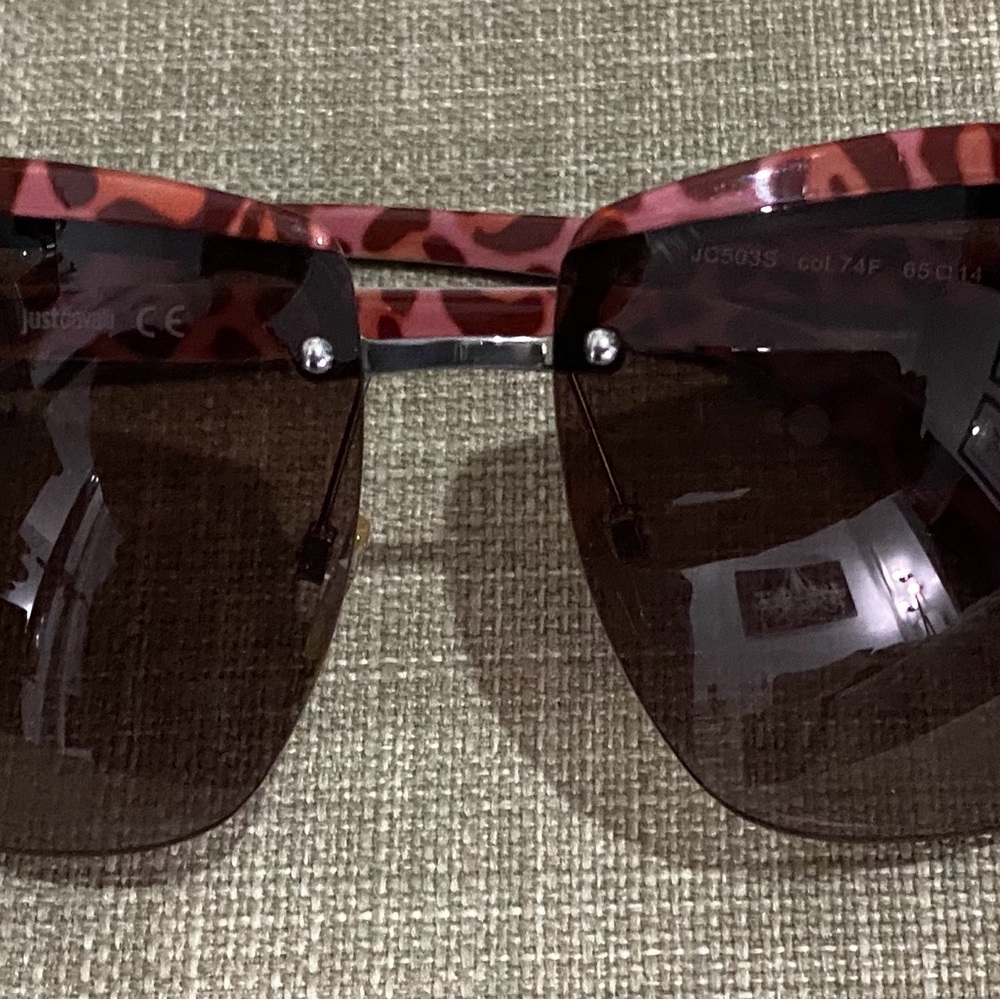 Just Cavalli Red and Brown Modern Sunglasses
